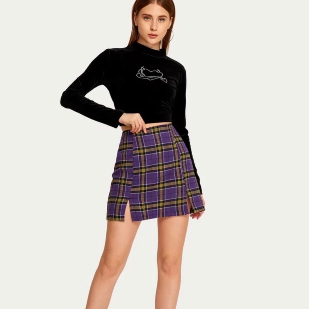 Grunge Plaid Skirt